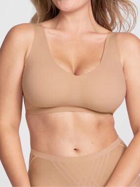 NWT Honeylove V-Neck Bra in Sand S++ (32G, 34F-G)